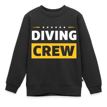 Diving Crew - Kinder Premium Organic Sweatshirt - Schwarz - Vorne - AI Model Kid Female (0cm)