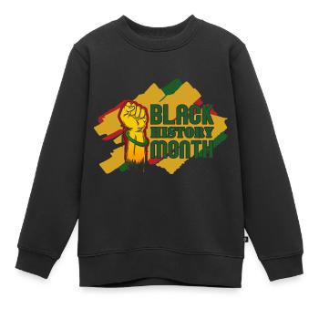 Black History Month Black History - Kinder Premium Organic Sweatshirt - Schwarz - Vorne - AI Model Kid Female (0cm)