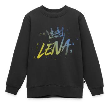 Lena - Sweat Premium enfant bio - noir - Devant - AI Model Kid Female (0cm)