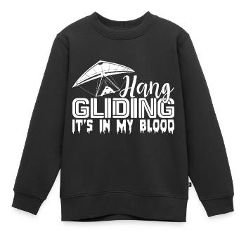 Hang Gliding Hang gliding Is In My Blood - Kids Premium Organic Sweatshirt - black - Front - AI Model Kid Female (0cm)