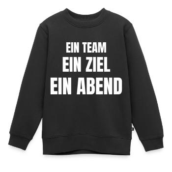 Ein Team, ein Ziel, ein Abend. - Kinder Premium Organic Sweatshirt - Schwarz - Vorne - AI Model Kid Female (0cm)