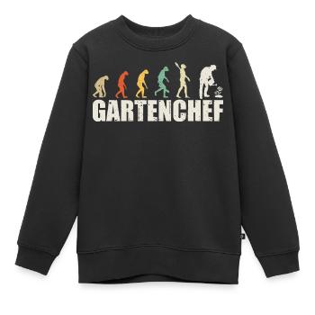 Gartenchef Evolution Gärtner - Kinder Premium Organic Sweatshirt - Schwarz - Vorne - AI Model Kid Female (0cm)