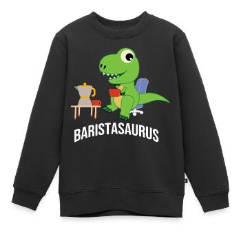 Barista Spruch Kaffee Coffeeshop Papa - Kinder Premium Organic Sweatshirt - Schwarz - Vorne - AI Model Kid Female (0cm)