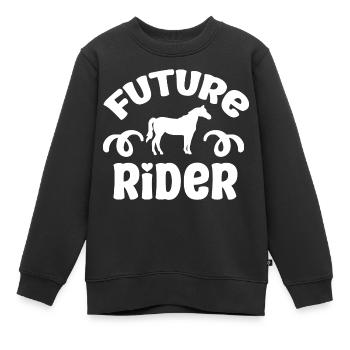 Nachwuchsreiter Baby Party Reiten Pferde Pferd - Kinder Premium Organic Sweatshirt - Schwarz - Vorne - AI Model Kid Female (0cm)