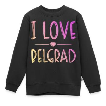 I Love Belgrad - Kinder Premium Organic Sweatshirt - Schwarz - Vorne - AI Model Kid Female (0cm)
