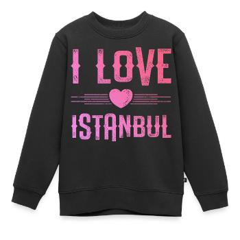 J’aime Istanbul - Sweat Premium enfant bio - noir - Devant - AI Model Kid Female (0cm)