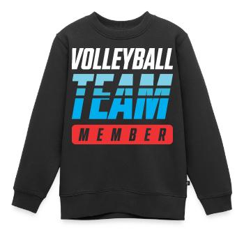 Volleyball Team - Kinder Premium Organic Sweatshirt - Schwarz - Vorne - AI Model Kid Female (0cm)