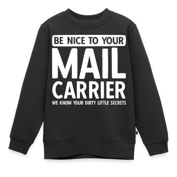 Briefträger Und Paket-Zusteller Für Postboten - Kinder Premium Organic Sweatshirt - Schwarz - Vorne - AI Model Kid Female (0cm)