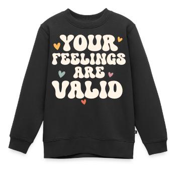 Psychische Gesundheit Mental Health - Kinder Premium Organic Sweatshirt - Schwarz - Vorne - AI Model Kid Female (0cm)