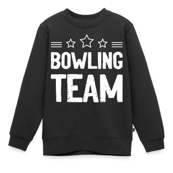 Bowling Team Mannschaft - Kinder Premium Organic Sweatshirt - Schwarz - Vorne - AI Model Kid Female (0cm)