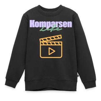 Komparse Komparsen Life Film Extras Background - Kinder Premium Organic Sweatshirt - Schwarz - Vorne - AI Model Kid Female (0cm)