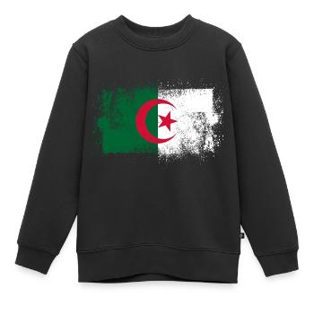 Algerien - Kinder Premium Organic Sweatshirt - Schwarz - Vorne - AI Model Kid Female (0cm)