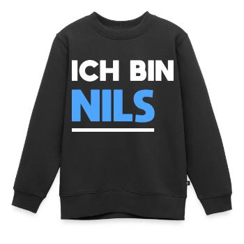 Nils Name Spruch für stolze Nils - Kinder Premium Organic Sweatshirt - Schwarz - Vorne - AI Model Kid Female (0cm)
