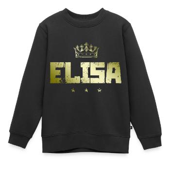TEST ELISA - Sweat Premium enfant bio - noir - Devant - AI Model Kid Female (0cm)