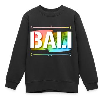 Bali - Sweat Premium enfant bio - noir - Devant - AI Model Kid Female (0cm)