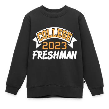 Classe de première année de l’université de 2023 Vie sur le campus - Sweat Premium enfant bio - noir - Devant - AI Model Kid Female (0cm)