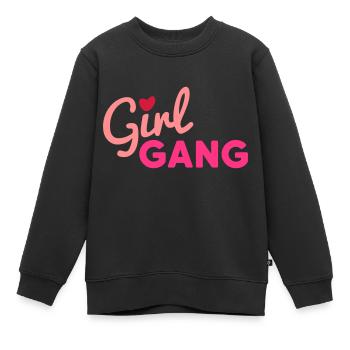 Girl Gang (Herz als i-Punkt) - Kinder Premium Organic Sweatshirt - Schwarz - Vorne - AI Model Kid Female (0cm)