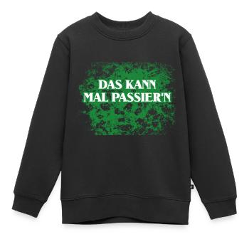 can happen - Kids Premium Organic Sweatshirt - black - Front - AI Model Kid Female (0cm)