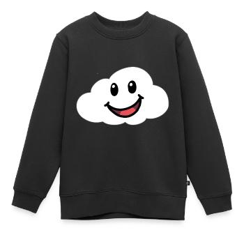 Émotions Sentiments Amical Nuage Ciel - Sweat Premium enfant bio - noir - Devant - AI Model Kid Female (0cm)
