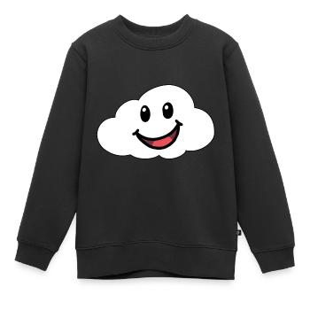 Emotionen Gefühle freundliche Wolke Himmel Wetter - Kinder Premium Organic Sweatshirt - Schwarz - Vorne - AI Model Kid Female (0cm)