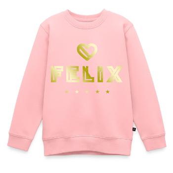 Félix Herz - Sweat Premium enfant bio - rose - Devant - AI Model Kid Female (0cm)