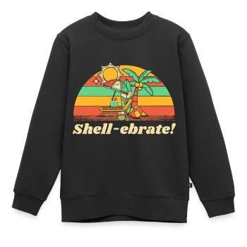 Shell-ebrate! Beach Party Ocean Celebration - Kinder Premium Organic Sweatshirt - Schwarz - Vorne - AI Model Kid Female (0cm)