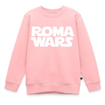 Roma Wars SW Design weiße Buchstaben - Kinder Premium Organic Sweatshirt - Rosa - Vorne - AI Model Kid Female (0cm)