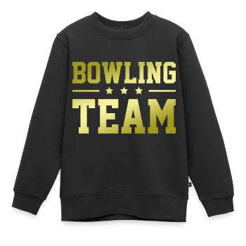 Équipe de bowling - Sweat Premium enfant bio - noir - Devant - AI Model Kid Female (0cm)