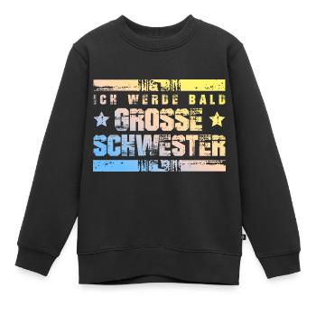 Ich werde Bald Schwester - Kinder Premium Organic Sweatshirt - Schwarz - Vorne - AI Model Kid Female (0cm)