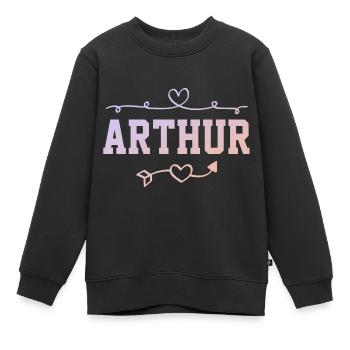 Arthur - Kinder Premium Organic Sweatshirt - Schwarz - Vorne - AI Model Kid Female (0cm)