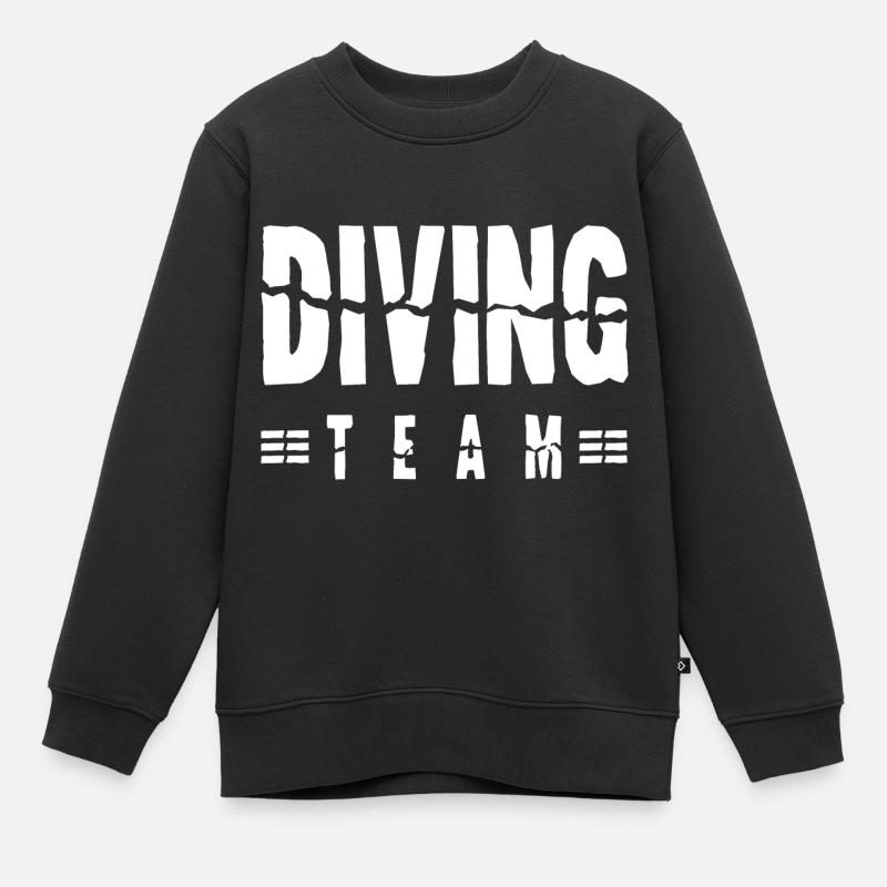 Diving Team - Kinder Premium Organic Sweatshirt - Schwarz