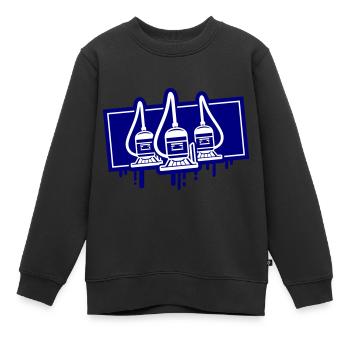 Icône d’aspirateur - Sweat Premium enfant bio - noir - Devant - AI Model Kid Female (0cm)