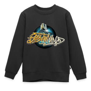 Dortmund - Kinder Premium Organic Sweatshirt - Schwarz - Vorne - AI Model Kid Female (0cm)