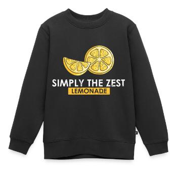 Lemonade Zitrone Limonade Limonaden Stand Design - Kinder Premium Organic Sweatshirt - Schwarz - Vorne - AI Model Kid Female (0cm)