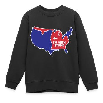 Michigan US Slogan für patriotische Michigander - Kinder Premium Organic Sweatshirt - Schwarz - Vorne - AI Model Kid Female (0cm)