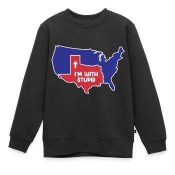 Texas State US Design für patriotische Texaner - Kinder Premium Organic Sweatshirt - Schwarz - Vorne - AI Model Kid Female (0cm)