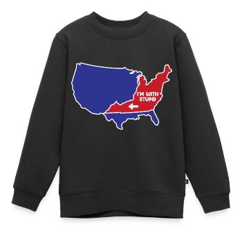 Virginia US Design für patriotische Virginianer - Kinder Premium Organic Sweatshirt - Schwarz - Vorne - AI Model Kid Female (0cm)