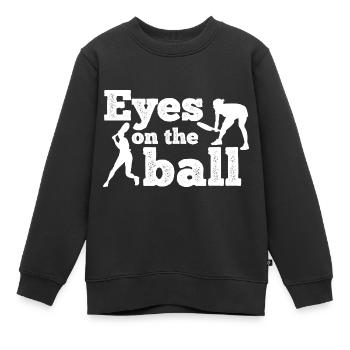 Tennisplatz Spruch Für Tennis - Kinder Premium Organic Sweatshirt - Schwarz - Vorne - AI Model Kid Female (0cm)