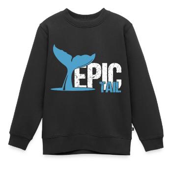 Orca Beobachtung für Buckelwale und Meerwale - Kinder Premium Organic Sweatshirt - Schwarz - Vorne - AI Model Kid Female (0cm)
