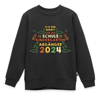 1 classe écolier rentrée scolaire Maternelle Kita E - Sweat Premium enfant bio - noir - Devant - AI Model Kid Female (0cm)