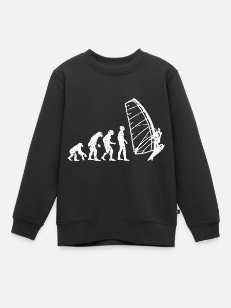 Kitesailing - Sweat Premium enfant bio - noir