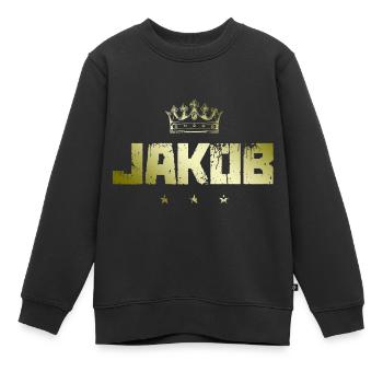 Jacob - Sweat Premium enfant bio - noir - Devant - AI Model Kid Female (0cm)