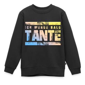 Ich werde Bald Tante - Kinder Premium Organic Sweatshirt - Schwarz - Vorne - AI Model Kid Female (0cm)