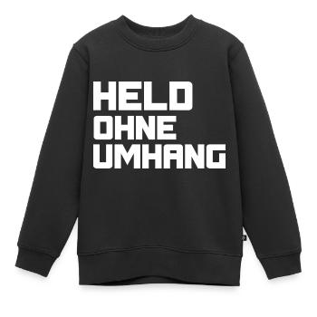 Held ohne Umhang - Kinder Premium Organic Sweatshirt - Schwarz - Vorne - AI Model Kid Female (0cm)