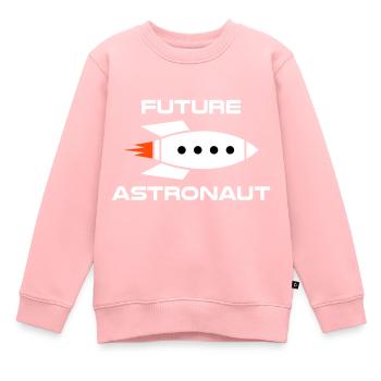 Futur astronaute (vaisseau spatial) - Sweat Premium enfant bio - rose - Devant - AI Model Kid Female (0cm)