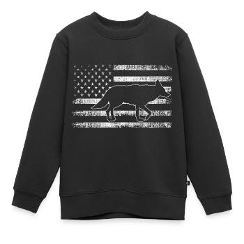 Conception de coyote pour les réacteurs de coyote - Sweat Premium enfant bio - noir - Devant - AI Model Kid Female (0cm)