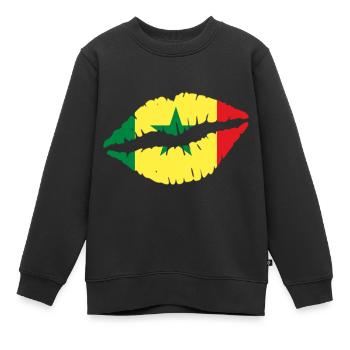 Sénégal - Sweat Premium enfant bio - noir - Devant - AI Model Kid Female (0cm)