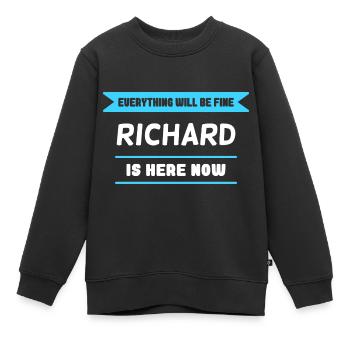 Richard Name Spruch für stolze Richards - Kinder Premium Organic Sweatshirt - Schwarz - Vorne - AI Model Kid Female (0cm)