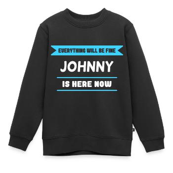 Johnny Name Saying für stolze Johnnys - Kinder Premium Organic Sweatshirt - Schwarz - Vorne - AI Model Kid Female (0cm)