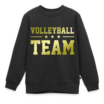 Volleyball Team - Kinder Premium Organic Sweatshirt - Schwarz - Vorne - AI Model Kid Female (0cm)